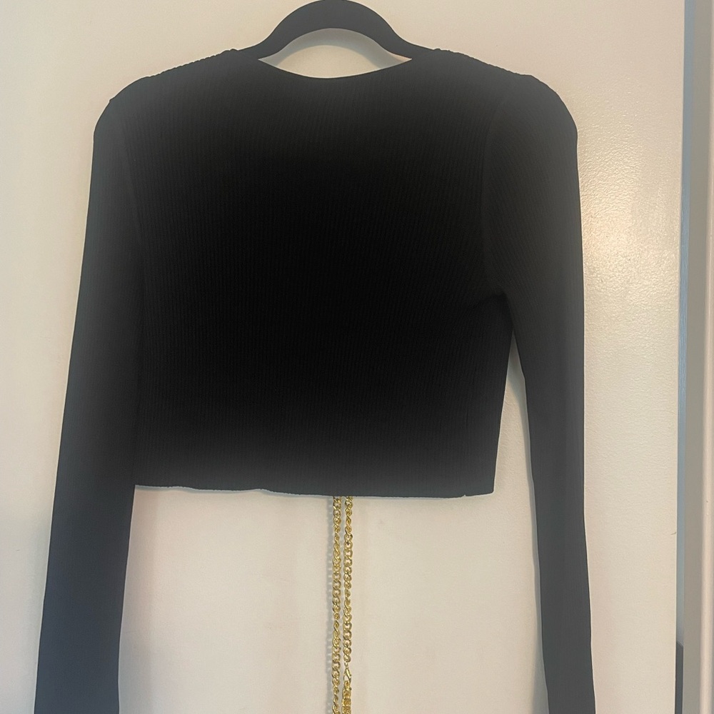 NWOT REVOLVE top with gold chain detail - Picture 9 of 9